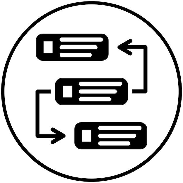 Vetor ilustração do ícone do vetor de backlog do iconete de gerenciamento de projetos