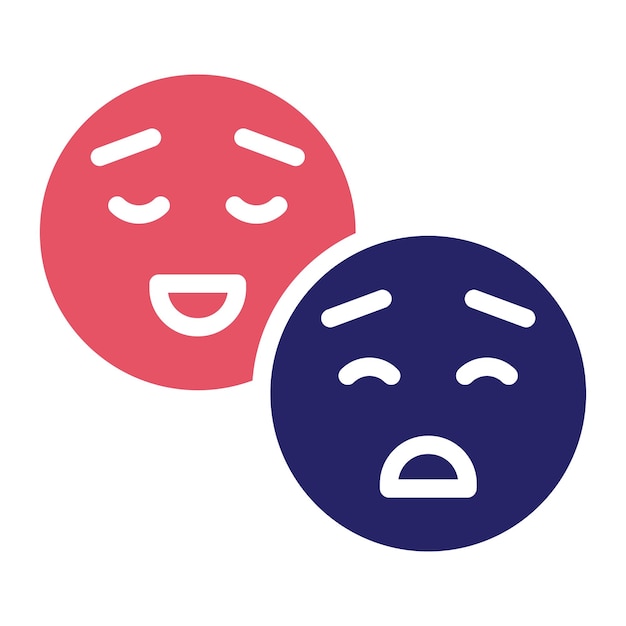 Vetor ilustração do ícone do vetor de emoções do iconete de saúde mental