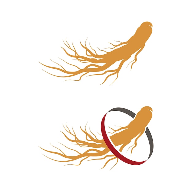 Ilustração do ícone do vetor de ginseng