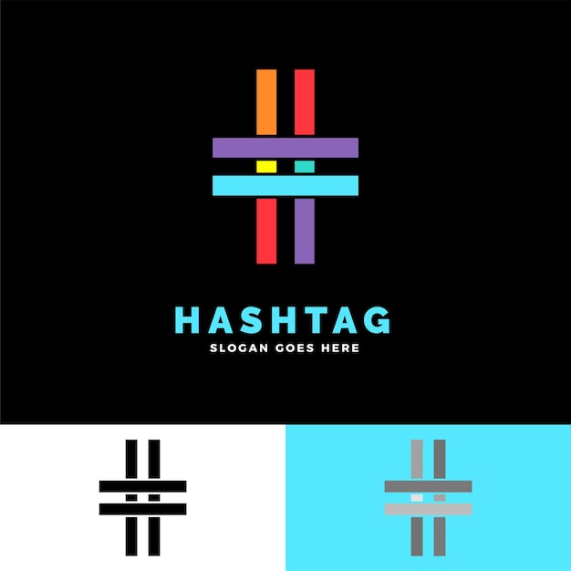 Ilustração do ícone do vetor do logotipo da hashtag