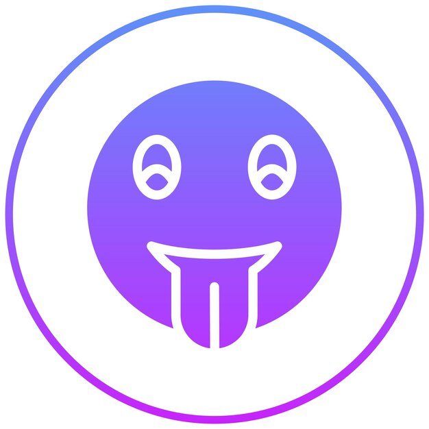 Vetor ilustração do ícone do vetor face with tongue do conjunto de ícones emoji