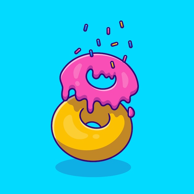 Ilustração do ícone dos desenhos animados do ingrediente do donut.