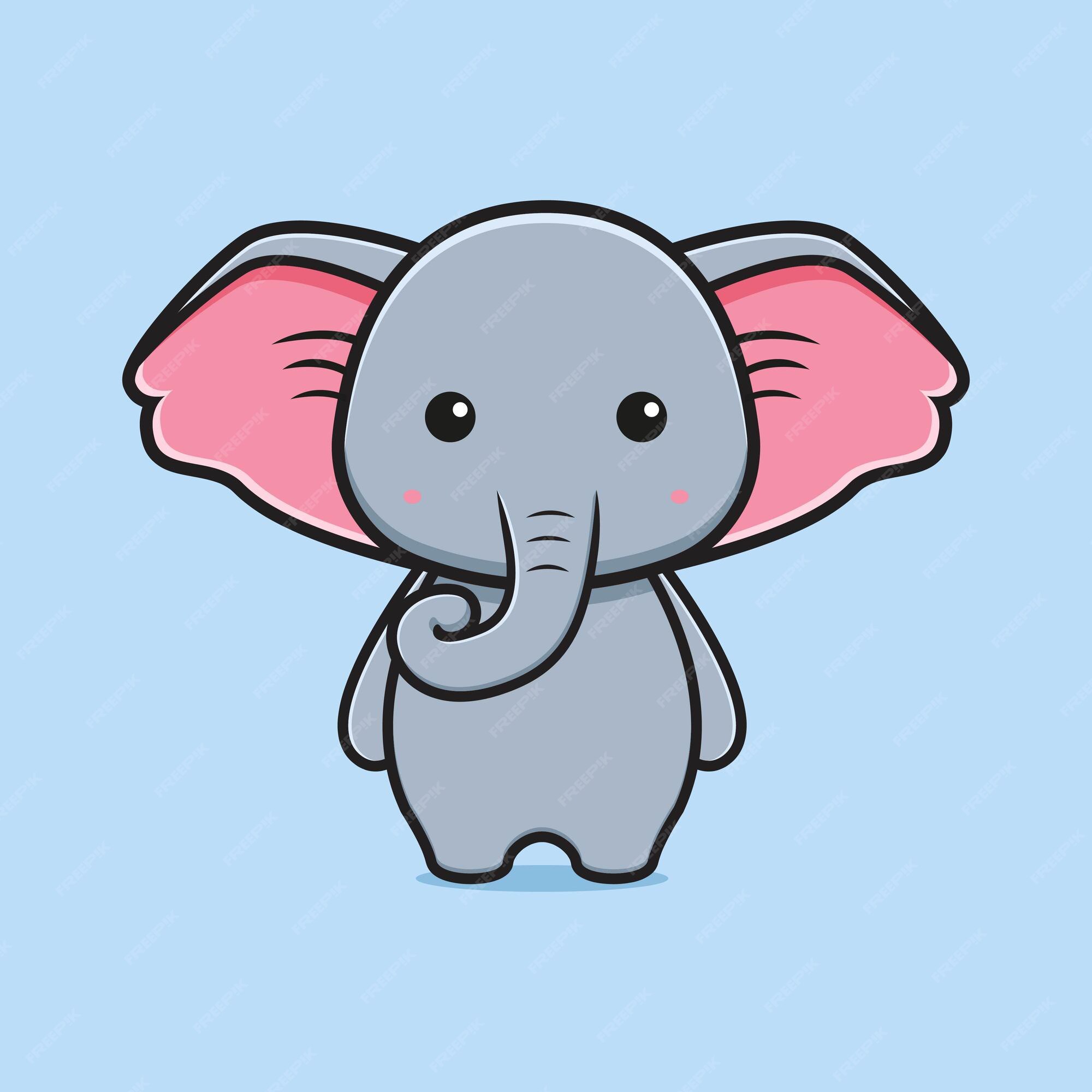 Elefante Antigo Egypt Cartoon Mascote Desenhos Animados Vecto