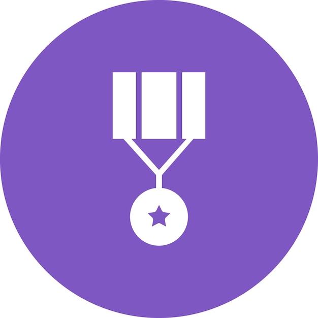 Vetor ilustração do ícone vetorial da medalha do exército do iconset militar