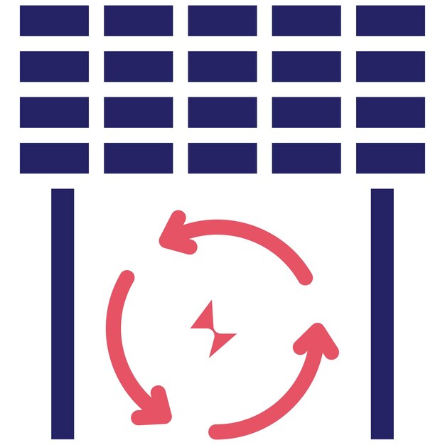 Vetor ilustração do ícone vetorial de energia renovável do conjunto de ícones de energia sustentável