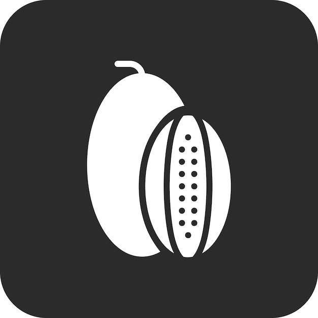 Ilustração do ícone vetorial de melancia do conjunto de ícones de frutas e legumes