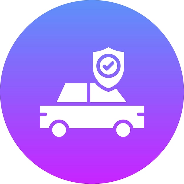 Vetor ilustração do ícone vetorial de segurança do carro do conjunto de ícones de proteção e segurança