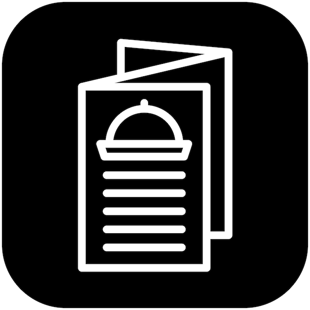 Ilustração do ícone vetorial do menu do conjunto de ícones de catering