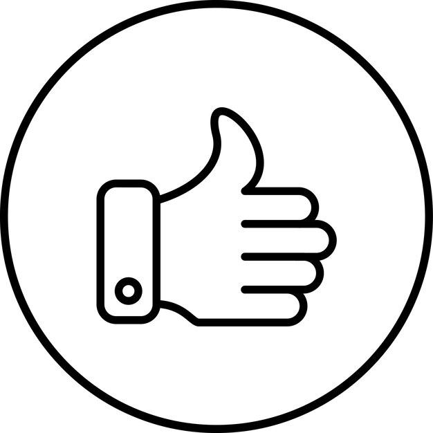 Vetor ilustração do ícone vetorial thumbs up do conjunto de ícones de comunicações