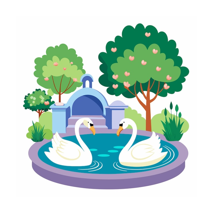 Vetor ilustração do jardim mughal com moldura de jardim