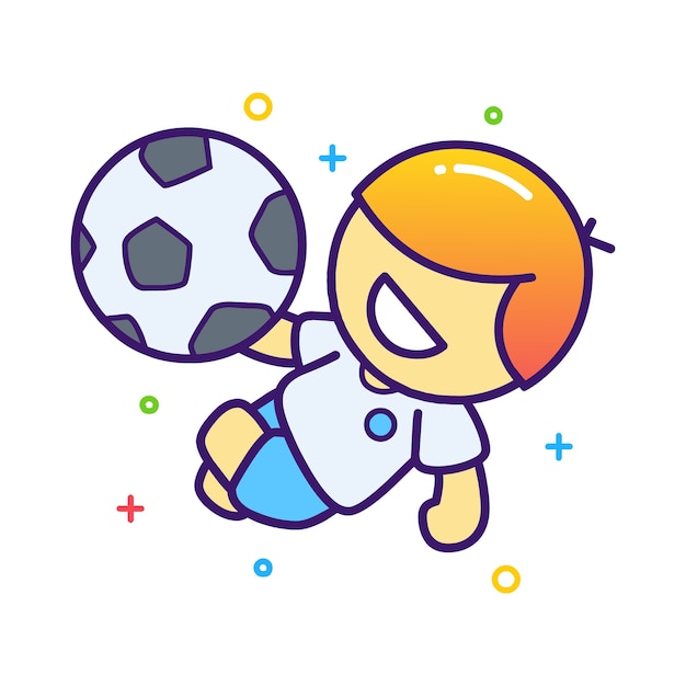 Ilustração do jogador de futebol