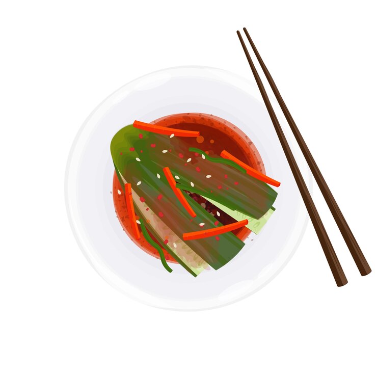Vetor ilustração do logotipo clipart kimchi de pepino ou oi sobagi