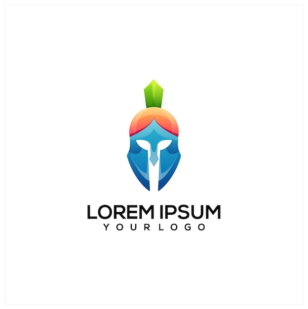 Vetor ilustração do logotipo colorido espartano