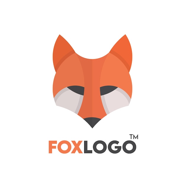 Vetor ilustração do logotipo da fox flat