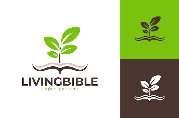 Ilustração do logotipo da igreja living bible