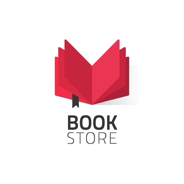 Vetor ilustração do logotipo da livraria isolada no branco