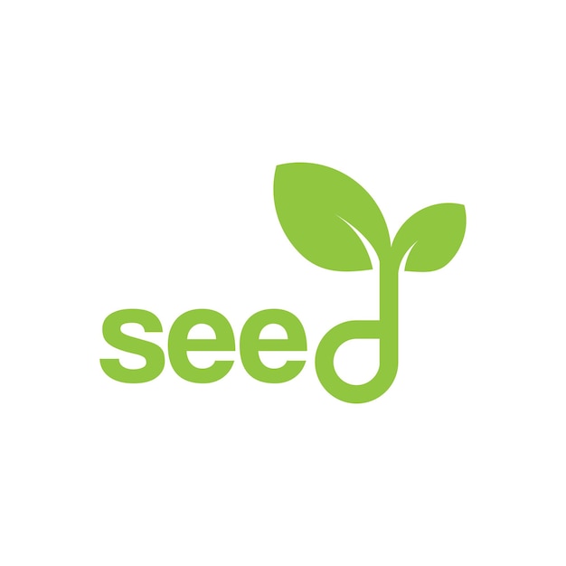 Ilustração do logotipo da semente verde