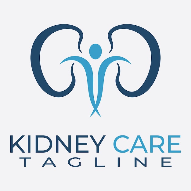 Ilustração do logotipo de cuidados renais e saúde