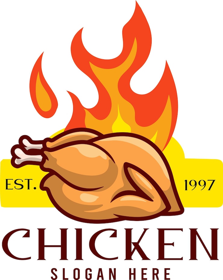 Vetor ilustração do logotipo de frango com vetor de estoque de qualidade premium