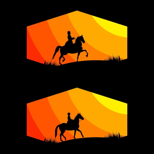 Vetor ilustração do logotipo de vetor de desenho de caubói