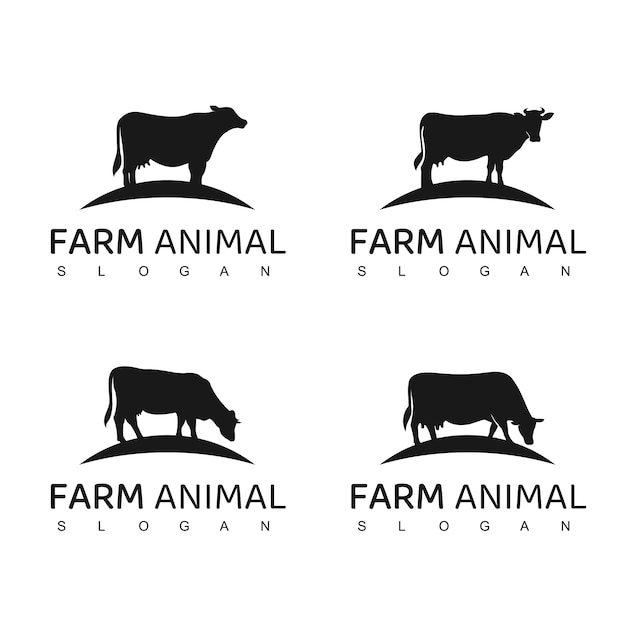 Ilustração do logotipo do animal de fazenda