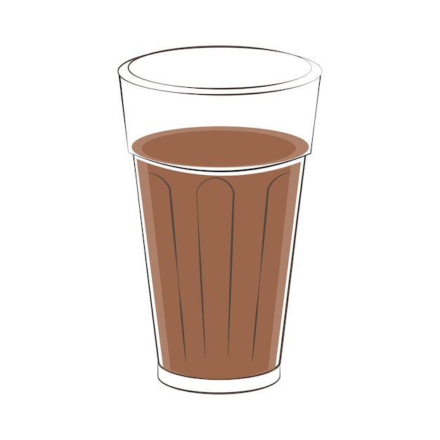 Ilustração do logotipo do chá indiano em copos de vidro