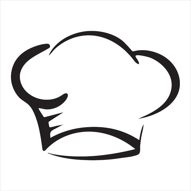 Ilustração do logotipo do chapéu de cozinha do chef