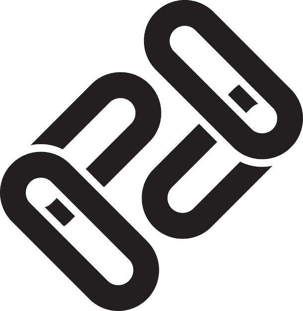 Ilustração do logotipo do link abstrato em estilo moderno e minimalista