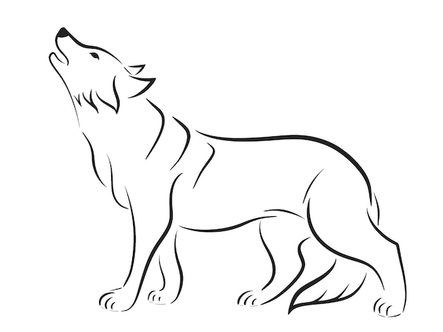 Ilustração do logotipo do lobo