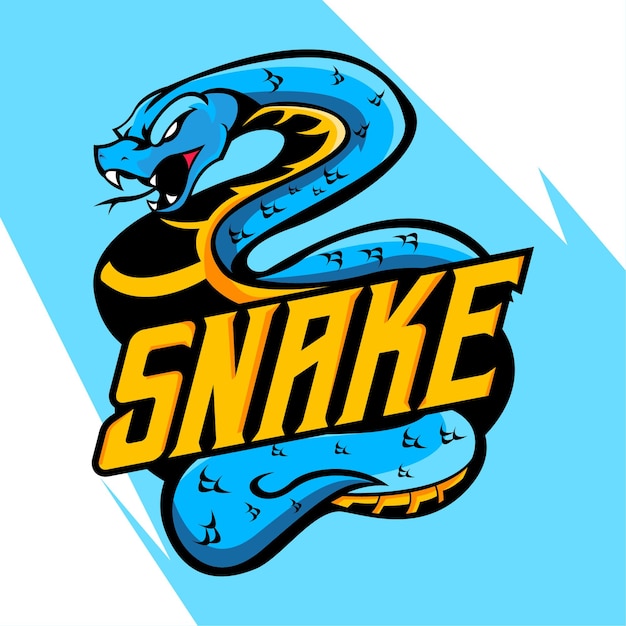 Vetor ilustração do logotipo do mascote esport da serpente