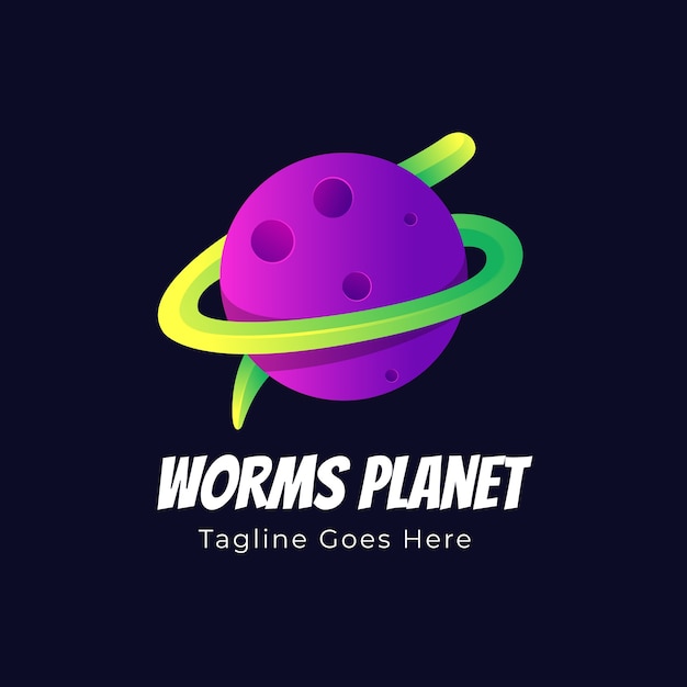 Vetor ilustração do logotipo do planeta worms