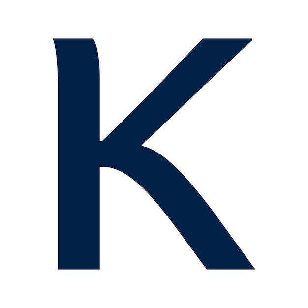 Ilustração do logotipo do símbolo do alfabeto grego kappa