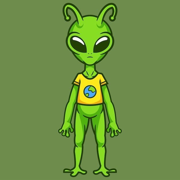 Baixar Vetor De Design De Camiseta De Paródia De Desenho Animado Espião  Alienígena