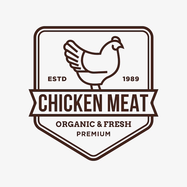 Ilustração do logotipo do vetor de frango