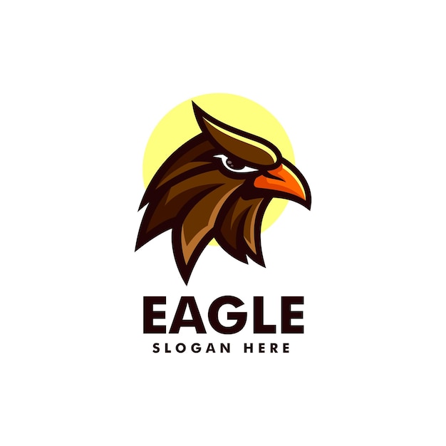 Vetor ilustração do logotipo do vetor eagle simple mascot style