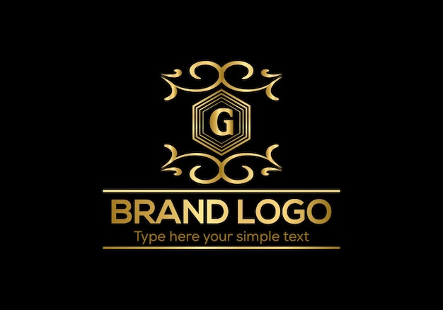 Vetor ilustração do logotipo golden vector em fundo preto