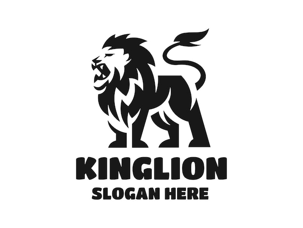 Vetor ilustração do logotipo premium da silhueta do leão