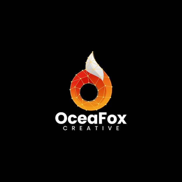 Ilustração do logotipo vetorial fox gradient colorful style