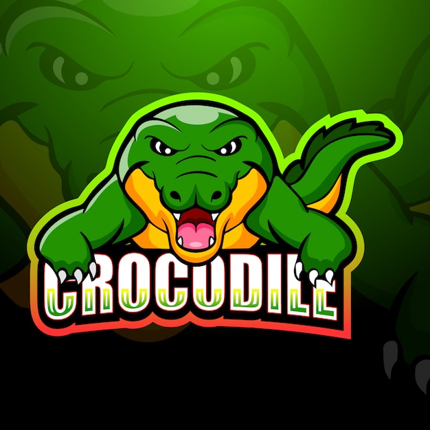 Vetor ilustração do mascote do crocodilo