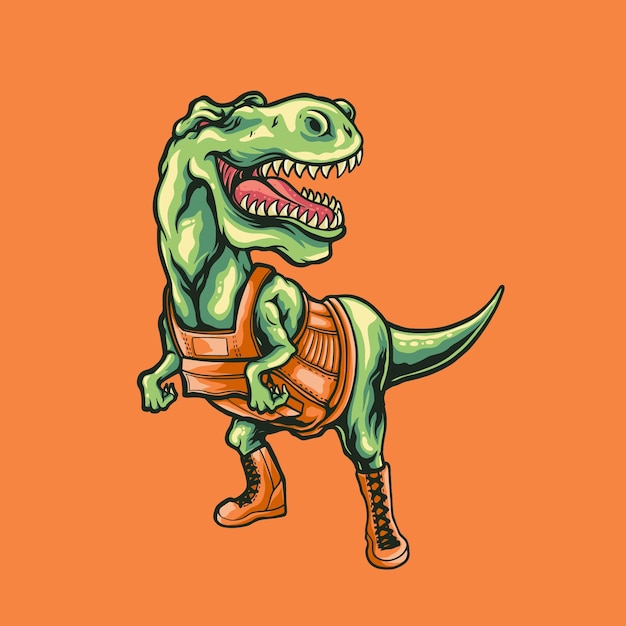 Ilustração do mascote do dinossauro