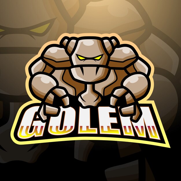 Ilustração do mascote do golem esport