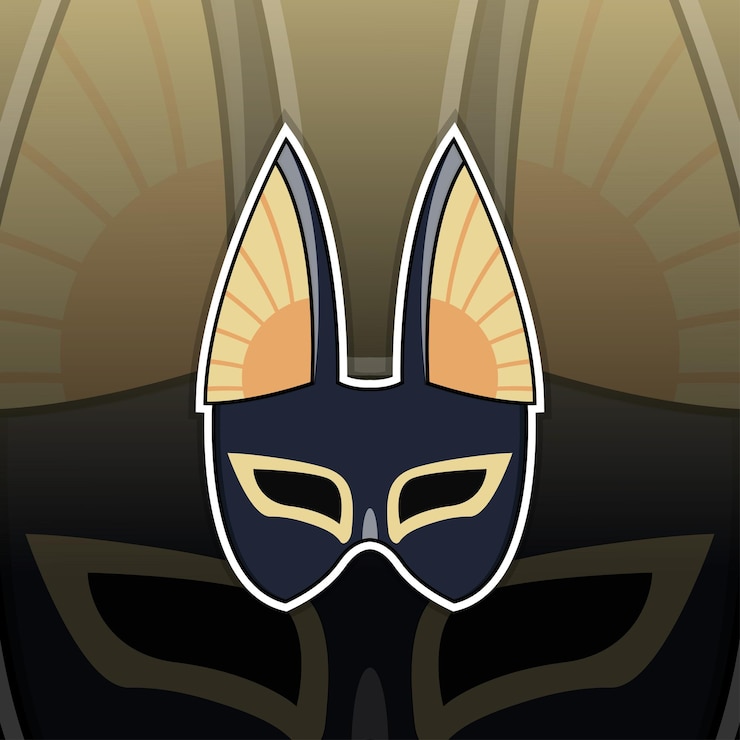 Vetor ilustração do mascote do logotipo da máscara de anubis
