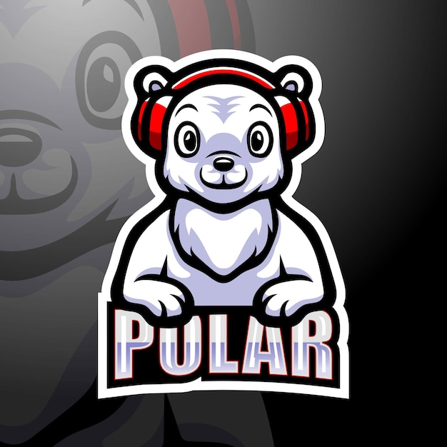 Ilustração do mascote do urso polar