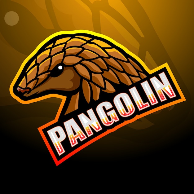 Ilustração do mascote pangolin esport