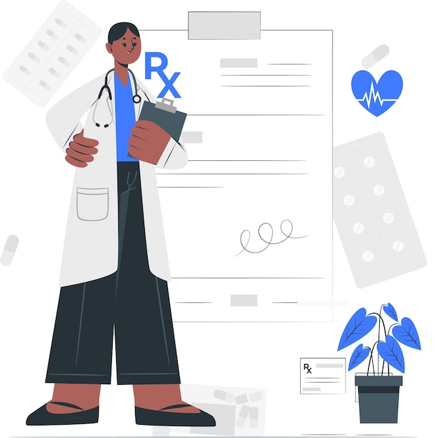 Ilustração do médico