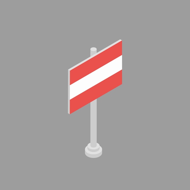 Ilustração do modelo de bandeira da Áustria
