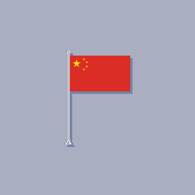 Vetor ilustração do modelo de bandeira da china