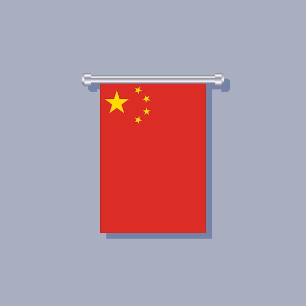 Ilustração do modelo de bandeira da china