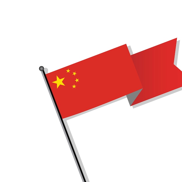 Vetor ilustração do modelo de bandeira da china