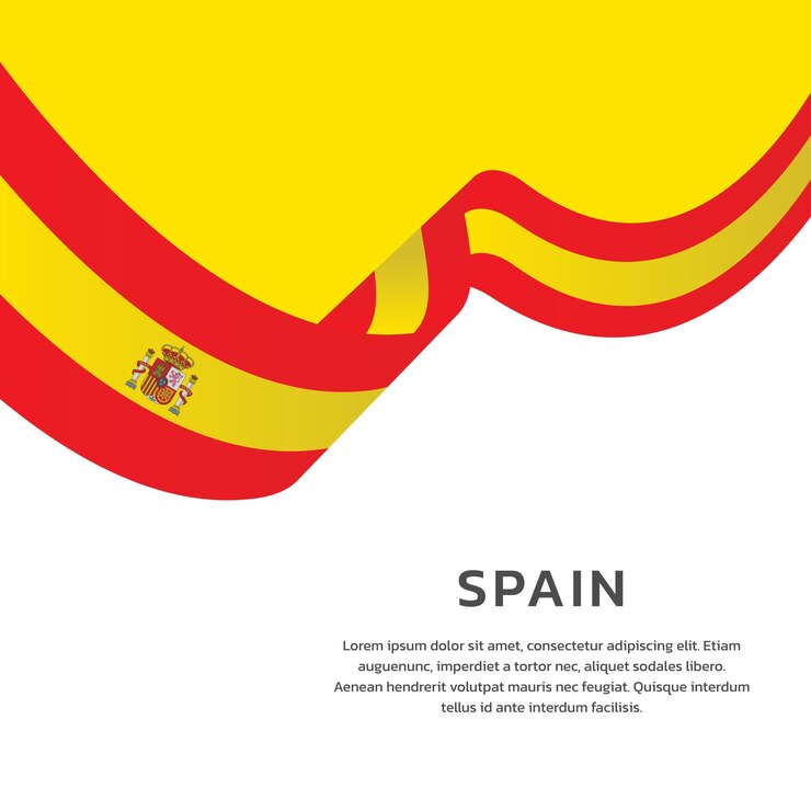 Vetor ilustração do modelo de bandeira da espanha